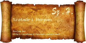 Szatmári Herman névjegykártya