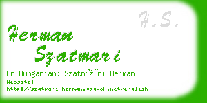 herman szatmari business card